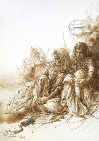 Ali Abbas, 19 x 27 inch, Watercolor on Paper, Figurative Painting-AC-AAB-313